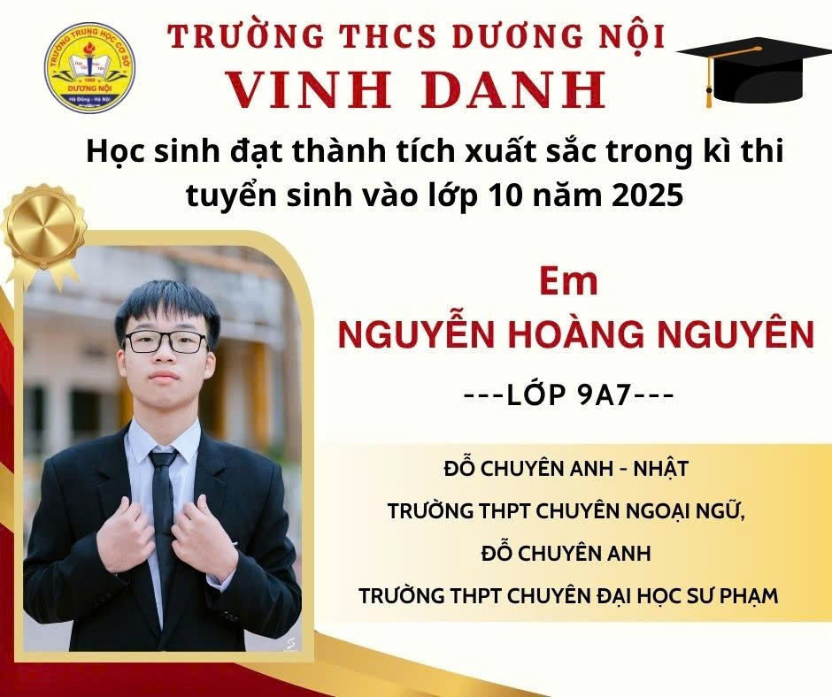 TUYÊN DƯƠNG HỌC SINH ĐỖ TRƯỜNG CHUYÊN TRONG KÌ THI VÀO 10 NĂM 2025